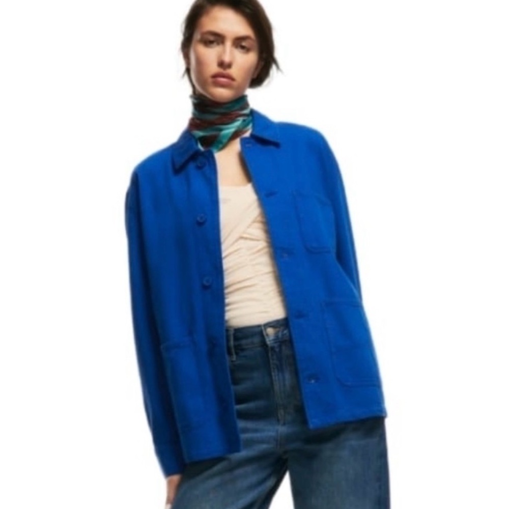 Zara Oversized OVERSHIRT WITH POCKETS
BLUE